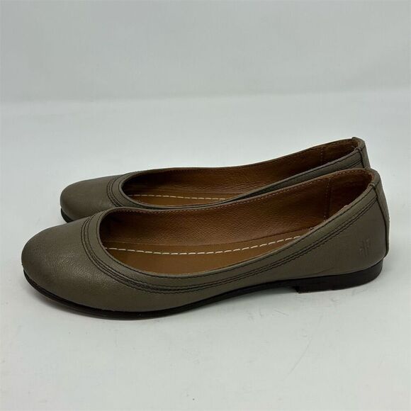 Frye Women's Carson Ballet Flats Taupe Brown Gray Leather Size 5.5 B Casual - Picture 7 of 13